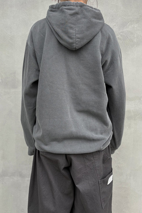 LOGO WASHED HOODIE -CHARCOAL- *Last1